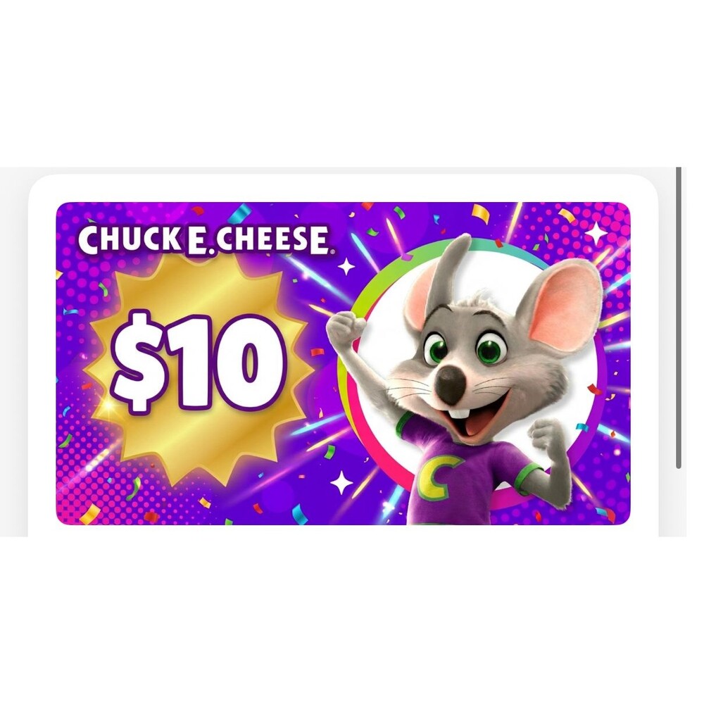 Chuck E. Cheese $10 Restaurant Gift Card US Nationwide No Expiration